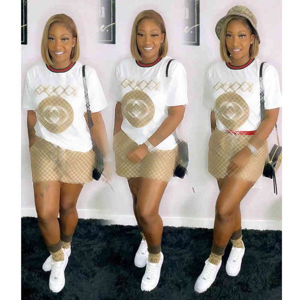 

q6013 luxury designer women clothing 2022 summer digital letter print short sleeve shorts suit fashion casual brand, Gray