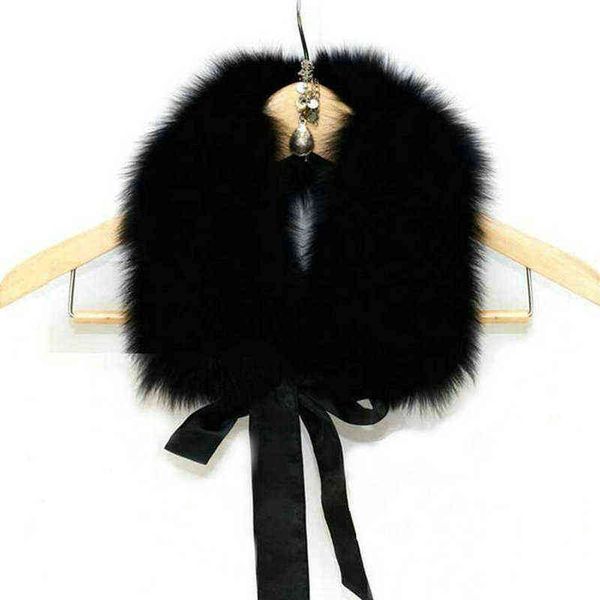 

hipping manufacturers selling ribbon fox collars coat collar t220802, Blue;gray