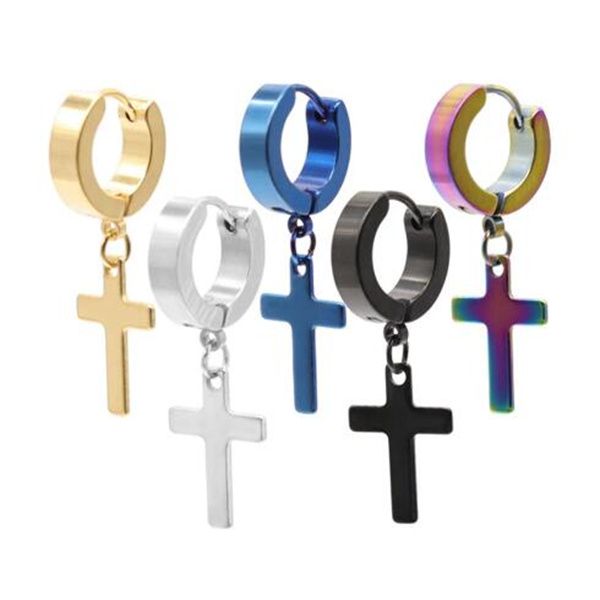 

chandelier stainless steel cross earrings punk jewelry for cool women girl friendship gifts accessoriesgc1029 gc1029, Silver
