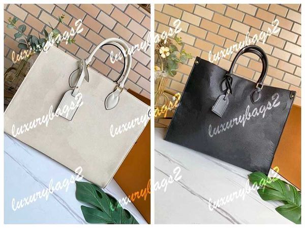 

5a totes designer handbag women tote bag onthego print big logo embossing genuine leather m44576 41cm flower mummy shopping bags