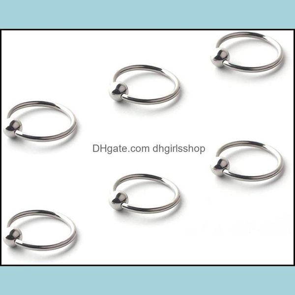 

nose rings studs body jewelry surgical steel captive bead prince albert pa nipple eyebrow tragus lip ear hoop rin dhyml, Silver