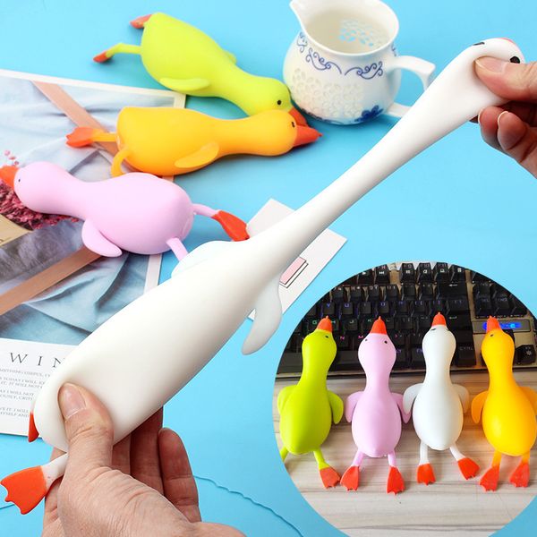 Squishy sevimli ördek sıkma oyuncak stres kabartması anti-anksiyete yoğurma kum oyuncak tutam el kavrama duyusal fidget oyuncaklar hayvan esnek şut çocuklar ve yetişkinler
