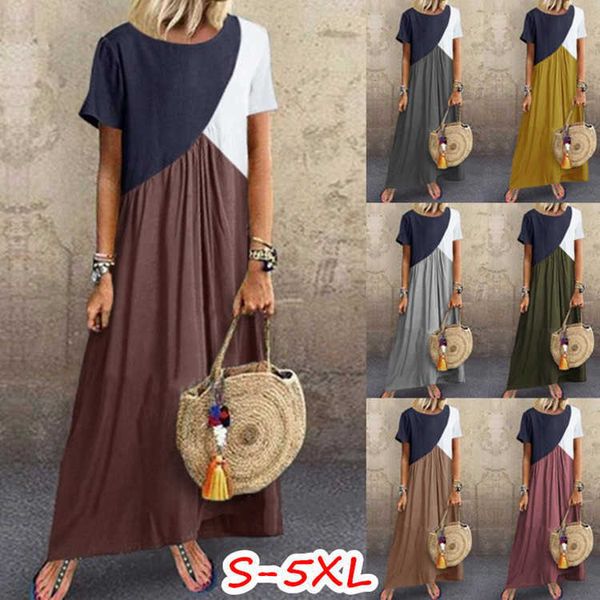 

new geometric stitching dress summer beach skirt women's wear, Black;gray