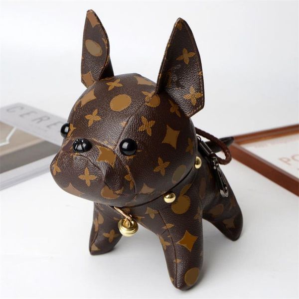 

2022 luxury designer keychain cartoon fashion law 28 cm dogs men and women bags backpacks ornaments creative car keychain maike 16 style, Silver