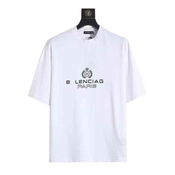 

t-shirts high set chest crown print loose couple short sleeve standard sydney paper t-shirt outlet_0sxn, White;black