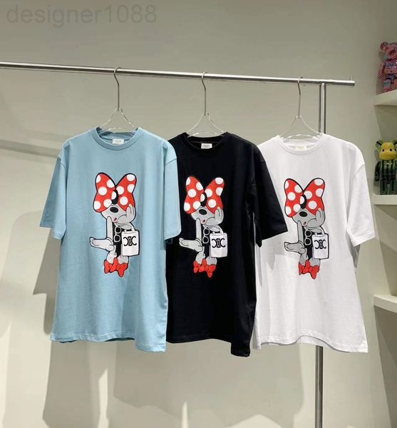 

women's t-shirt designer ce home 22 spring and summer new 3d cartoon animal three-dimensional printing short sleeve age reduction leisu, White