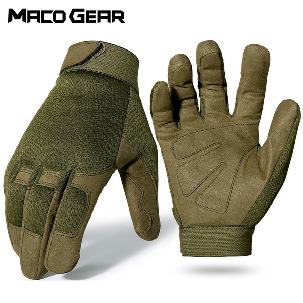 

outdoor sports tactical gloves training army climbing shooting cycling ski bicycle wearproof riding mtb road bike mittens men 220812, Blue;gray