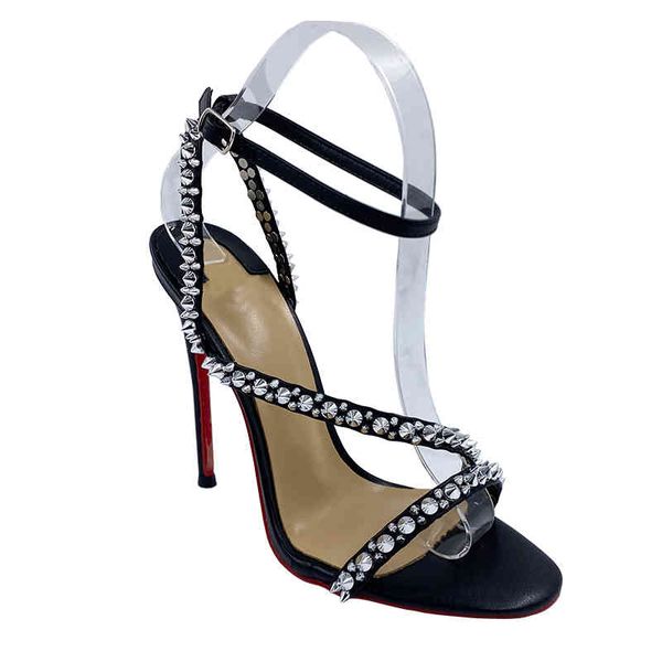 

dress shoes arrival summer silve studs black matte leather women sandals bla ih38