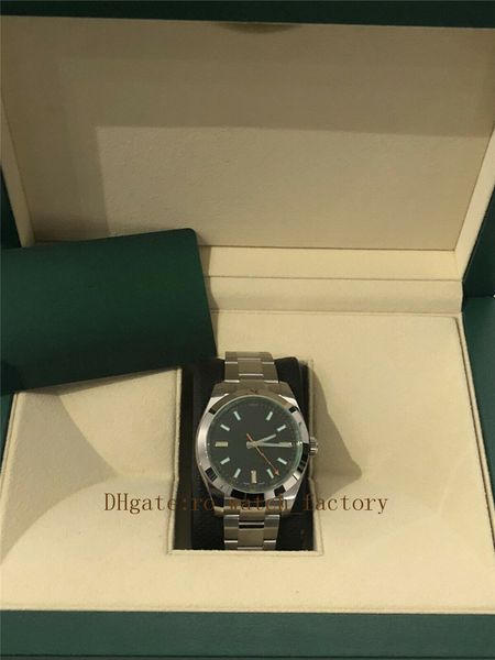 

bp factory men's watch 40mm luxury high quali luxury 116400 gv sapphire 904l steel green domed dial japan automatic mechanica with box, Slivery;brown