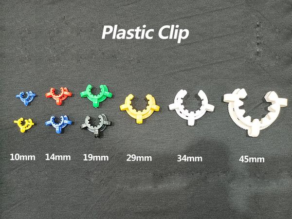 Peças e acessórios para narguilé de vidro Clipe de plástico com 6 tamanhos PC001