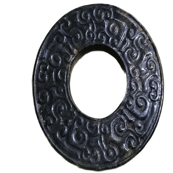 

chinese red mountain culture collection iron meteorites carved yubi, Silver