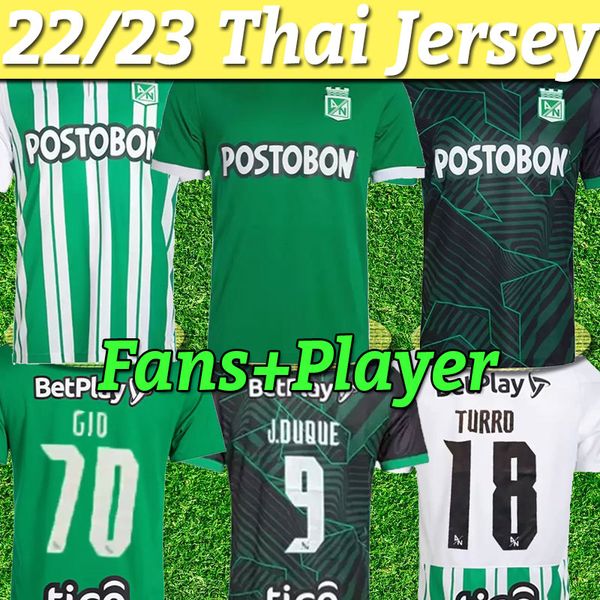 

atletico nacional soccer jerseys 22 23 jefferson andres duque montoya k.andrade football jersey emanuel olivera camiseta de athletic nationa, Black;yellow