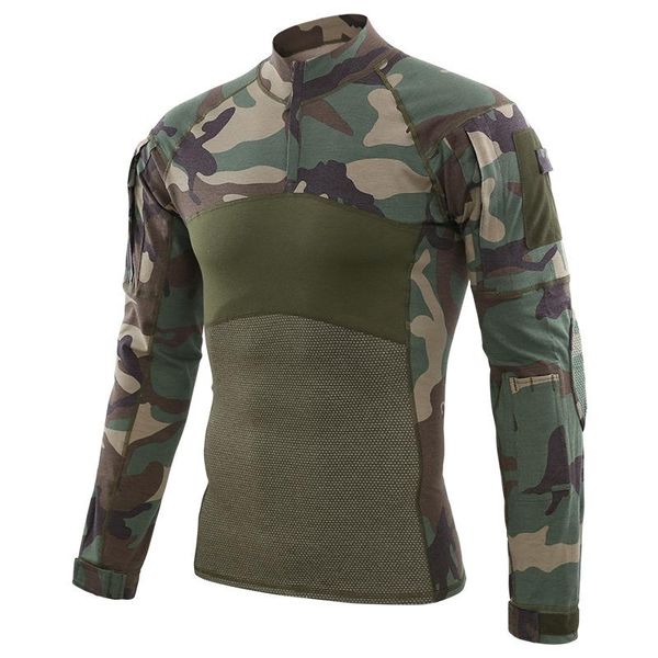 Camisetas masculinas homens 2022 Camiseta de combate roupas táticas uniformes militares camuflado exército traje de trabalho de trabalho respirável