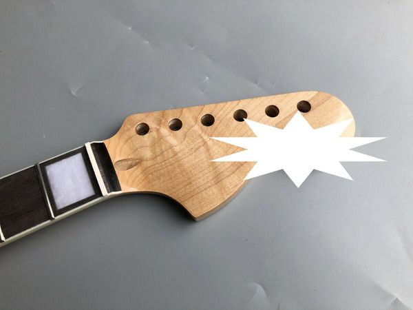 

gloss paint maple guitar neck 22 fret 24inch rosewood fretboard block inlay#s9-2