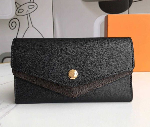 

2021 fashion flowers designer wallets for men luxurys mens womens leather bags classic letters key coin purse original box plaid card, Red;black