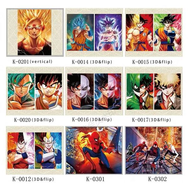 

40cm 3d anime motion poster stickers customise jujutsu kaisen dbzed demon slayer waterproof car stickers wall art