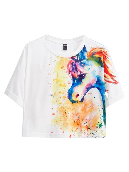 

x emma kaufmann splash ink print tee 89rj#, White