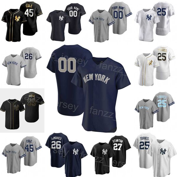 

man woman youth baseball 26 dj lemahieu jersey 45 gerrit cole 27 giancarlo stanton 25 gleyber torres 47 montgomery 99 aaron judge pinstripe, Blue;black