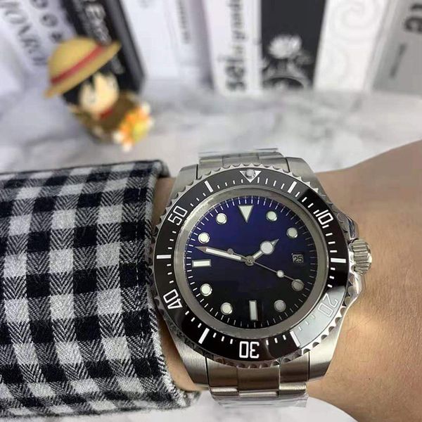 

classic mens watches 44mm automatic mechanical watch stainless steel wristwatches swimming wristwatch montre de luxe gifts, Slivery;brown