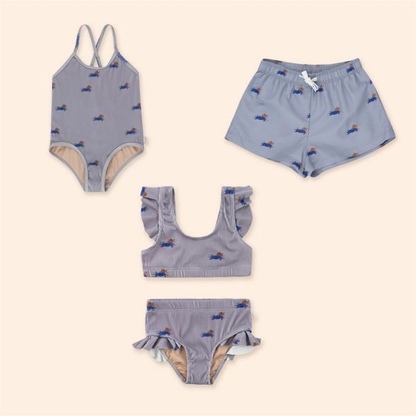 

toddler girls boys swimming suits summer tc brand baby hawaii clothes kids cartoon swimwear children swimsuits cute bikini 220425, Blue