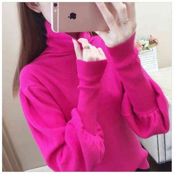 

women's sweaters women 2021 autumn winter turtleneck solid color full sleeve slim fit sweater female clothing knitted sweater jumper z, White;black