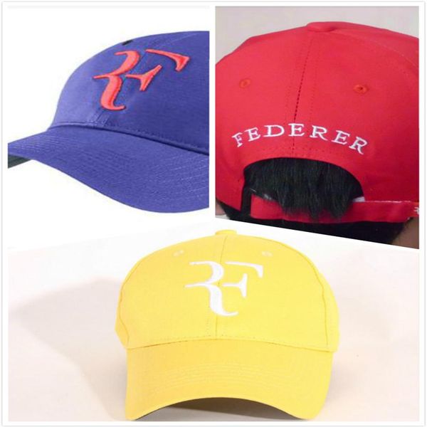 

embroidery hats roger federer rf men baseball caps cotton casual hip-hop cap adjustable sports hat247u, Blue;gray