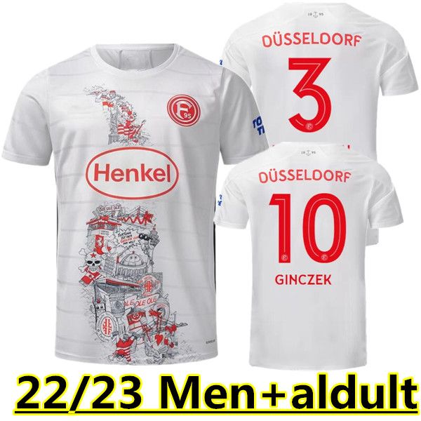 

22 23 fortuna dusseldorf special edition mens soccer jerseys ginczek klaus pete bodzek pledl football shirt short sleeve 666, Black;yellow