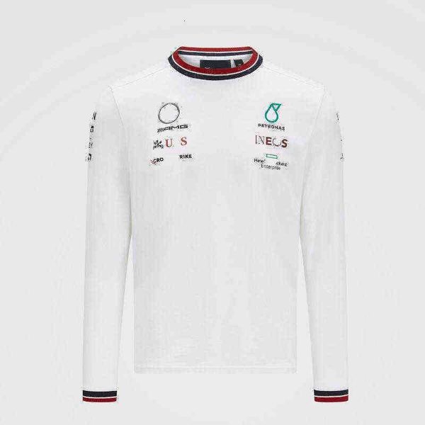 

sweatshirts t shirts f1 formula one racing mens women casual long sleeve t-shirt bz lewis hamilton team work clothes, White;black