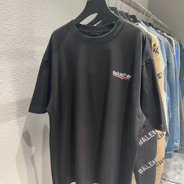 

summer fashion brabd t shirts for mens womans designer luxury quality printed graphic durable clothes black white balancaiga basketball -5x