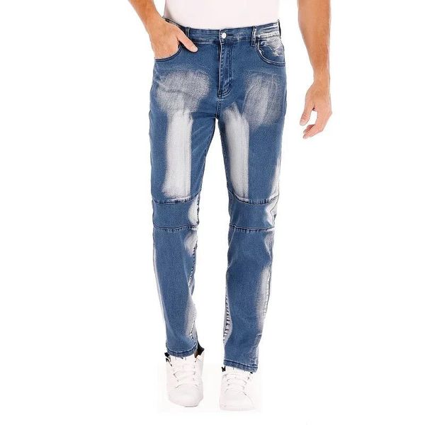

men's jeans men's slim elastic fashion causal plus size 42 pantalon homme skinny mens jeansmen's, Blue