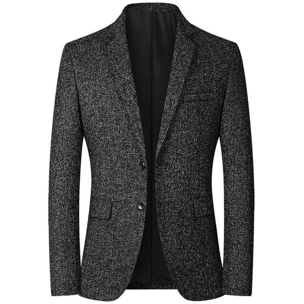 

blazers men brand jacket fashion slim casual coats handsome masculino business jackets suits striped men's blazers 220409, White;black