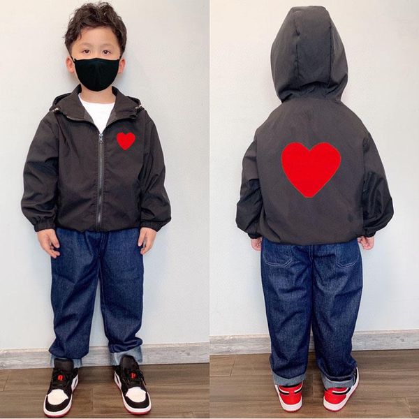 

kids designer jackets fashion long sleeve coat boys girls street hiphop style outerwear child jacket, Blue;gray