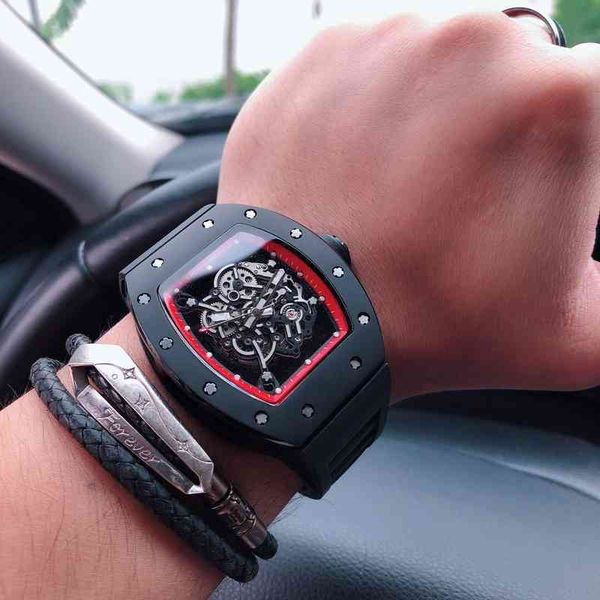 

rakish mechanical cool wrist watches tv factory rm055 mens movement sapphire mirror rubber swiss 2023 new luxury style drj, Slivery;brown