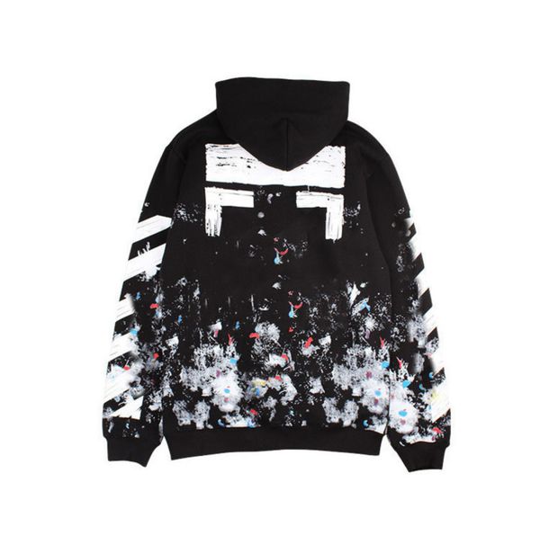 

classic mens offs luxury sweatshirts brand hoodie designers letter pullover back oil paint arrow x men women hoodies black white jacket iwn