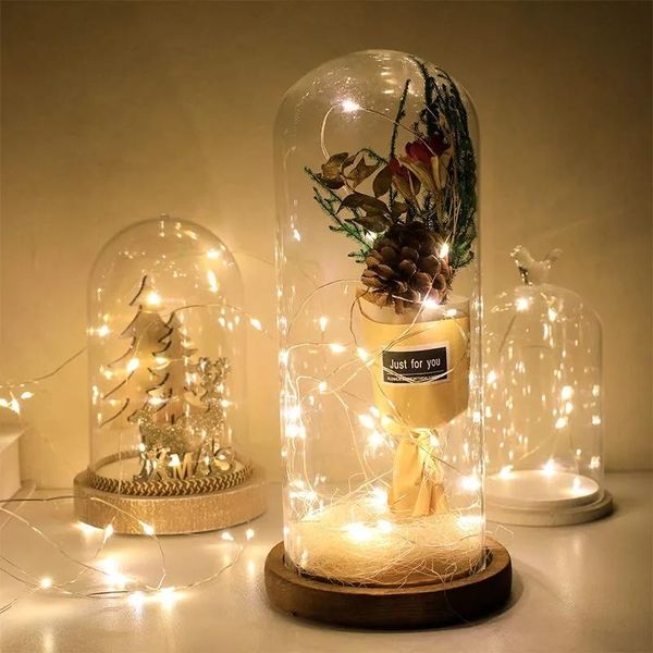 Saiten 2m LED-Streifen-String-batteriebetriebene wasserdichte Fee-Licht-Kupferdraht für Weihnachten-Geburtstags-Party-Hochzeit Chrismas DIY-DekorationLED St