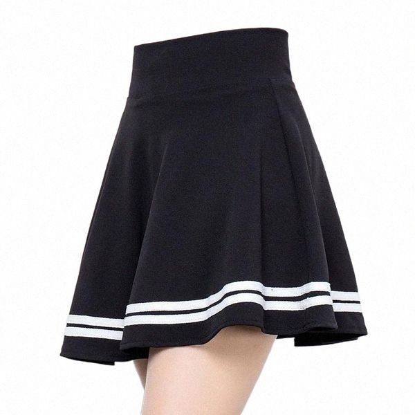 

skirts preppy style black pleated tennis skirt women sweet chic sport casual 2022 spring summer loose student youth clothes b1ai#