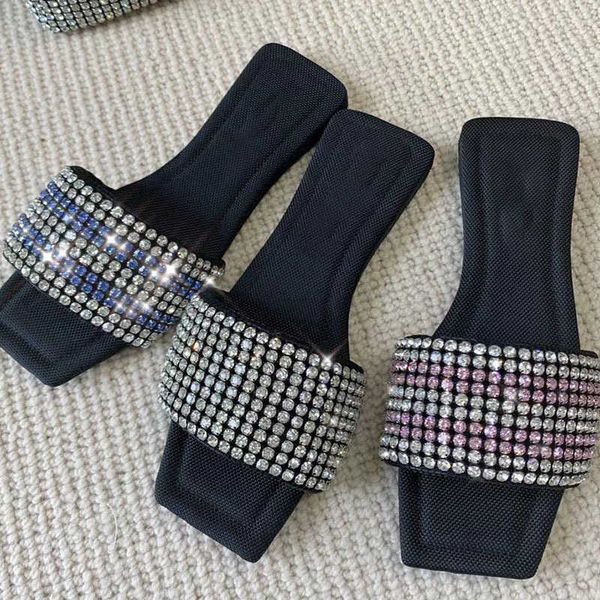 

classic paris sandalswomen mules luxury flats fashion moccasins designer shoes summer slippers pointed toe slip on wedding ladies casual san, Black