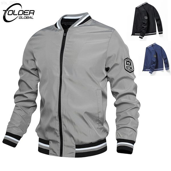 

fashion mens windbreaker spring bomber zipper jacket casual streetwear hip hop slim fit pilot baseball coats armband jacket 5xl t220716, Black;brown