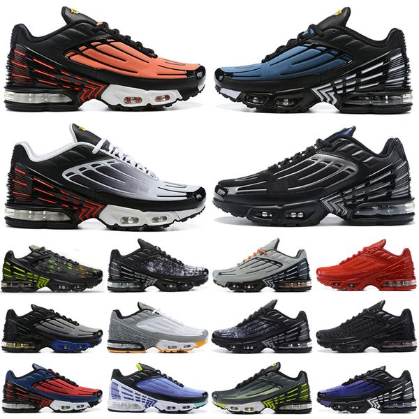 

2022 tn plus 3 tuned running shoes mens white black silver red betrue crimson trainers sports walking jogging