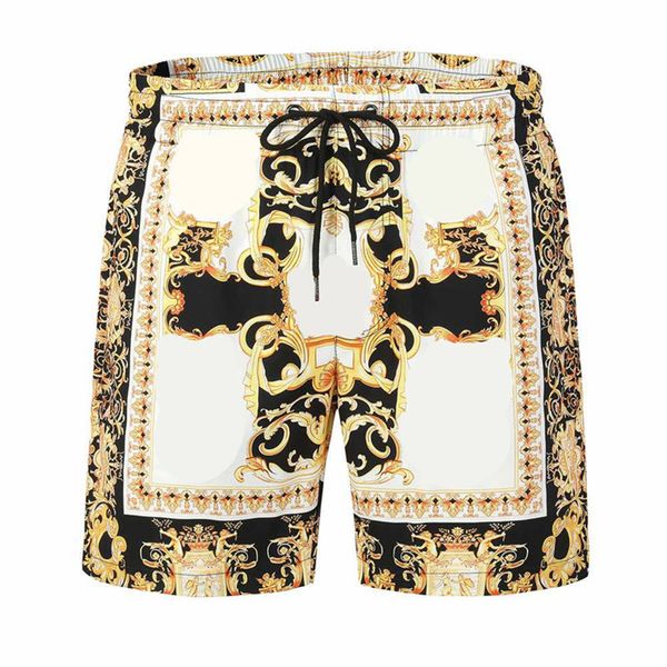 

vintage pattern printed sport shorts mesh breathable beach surf pants men quick dry board shorts swimwear, White;black