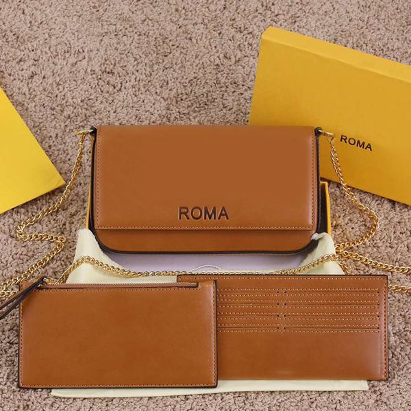 

3pcs chain handbags shoulder composite bags cardholder wallets card coin purse phone bag removable inner bag classic letter print magnetic b