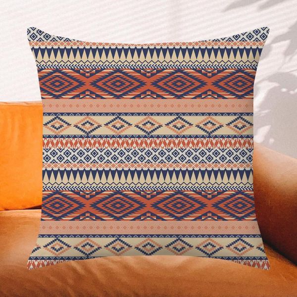 Almofada/travesseiro decorativo étnico geométrico marrom tampa marrom 45x45cm Bohemian Home Decorative Sofá Cushion Aztec sudoeste de casecushion/DE