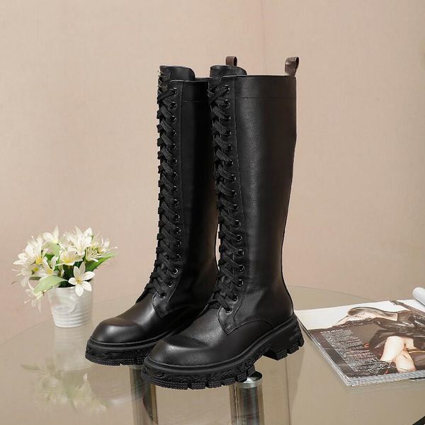

fashion wool leather beaubourg ankle hiking boot 2023 territory flat boots womens r ladies letter print winter booted, Black