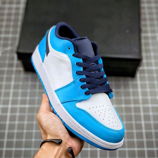 

shoes jumpman 1 low sunshine blue classical 1s designer sport running shoe with 553558-144, White;red