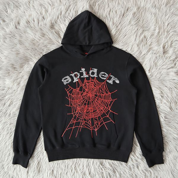 

puff print pullover men women 1 quality hoodie hip-hop sweatshirts, Black