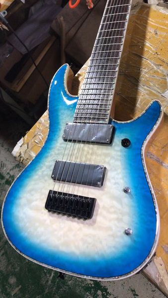 

8 strings electric guitar fingerboard rosewood delivery can customize finish gloss