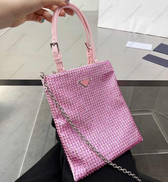 

bling women shoulder bag 5a totes designer handbag inverted triangle rhinestone bling cross body chain bags