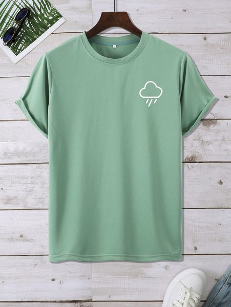 

men clouds print tee r04m#, White;black