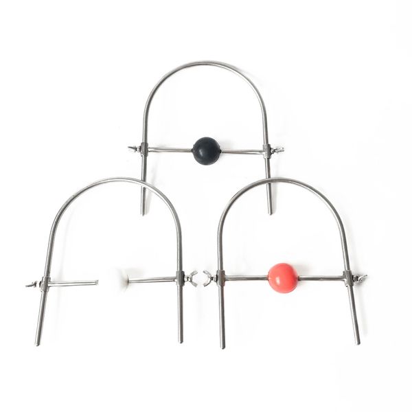 Neueste verstellbare Halsring Open Mouth Bondage Silikon Ballknebel Cangue Erwachsene Pion Flirten BDSM Produkt sexy Spielzeug