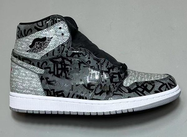 

shoes authentic 1 high og rebellionaire black white-particle grey men women sports outdoor sneakers original 555088-036